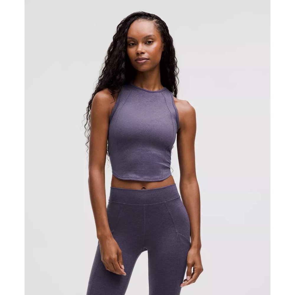 Lululemon Suede Crewneck Tank Top Purple Heathered Size 14
